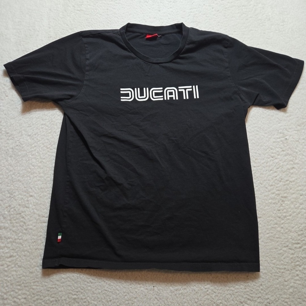 Mens Ducati Racing T Shirt Short Sleeve Motorcycle Black Size XL